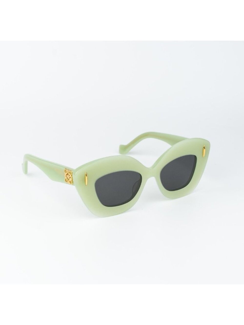 Loewe Women Sunglasses Green Grey Cat Eye LW40127I ANAGRAM 95A NEW AUTHENTIC